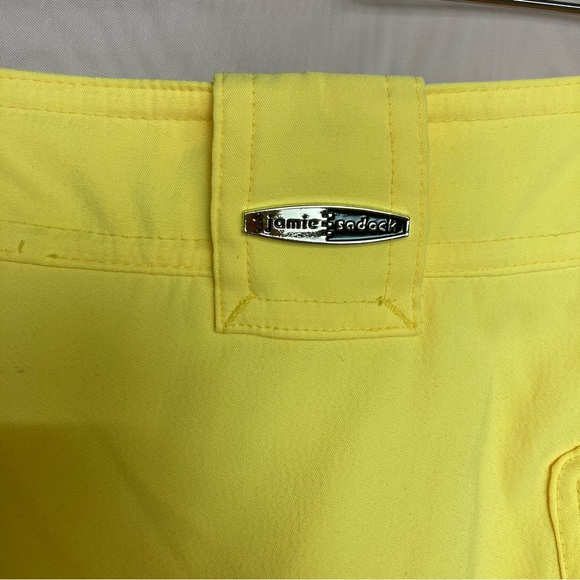 Jamie Sadock neon yellow mini skirt with pockets - Picture 6 of 7